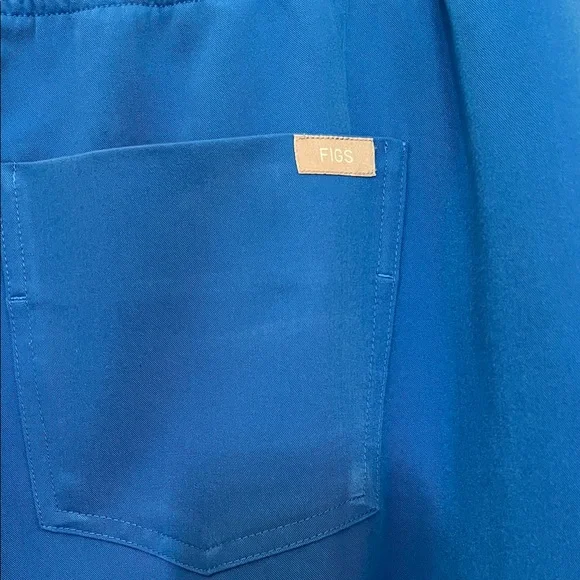 Figs Women's Blue Jogger Pants Size XL /T Side & Back Pockets Drawstring Waist - Picture 9 of 13